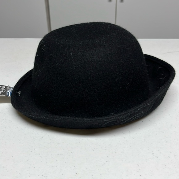 Wool Embroidered bucket hat Black - Picture 4 of 12